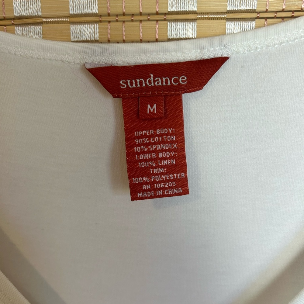 Sundance Boho Linen Tiered Maxi Flutter Sleeve Dr… - image 8